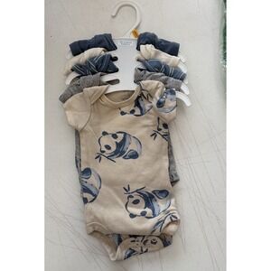Carter's Baby 5-Pack Adventure Bodysuits Panda Bear Newborn. NEW